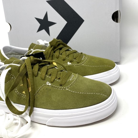 CONVERSE Men Louie Lopez Pro OX Suede Dark Moss Gold Green Skate Sneaker 168669C - Picture 7 of 11